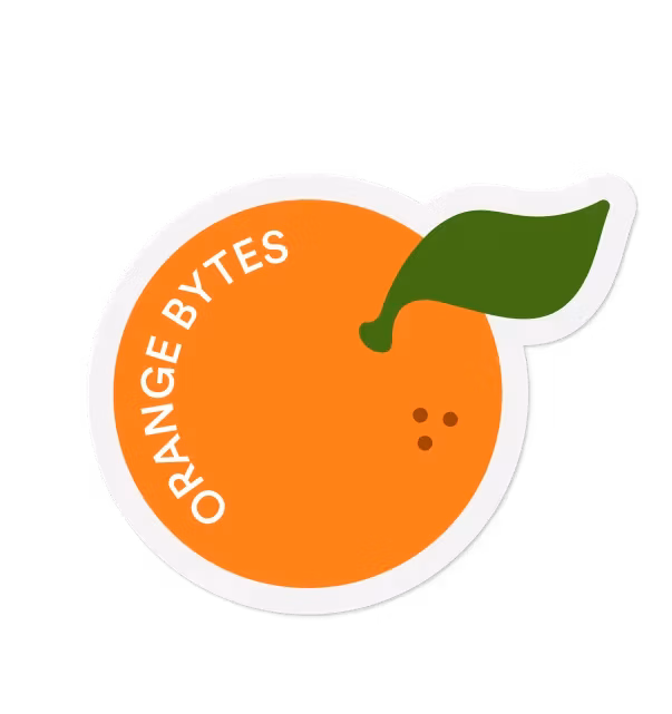 Orange sticker