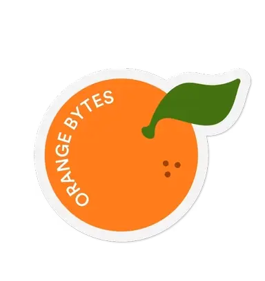 Orange sticker